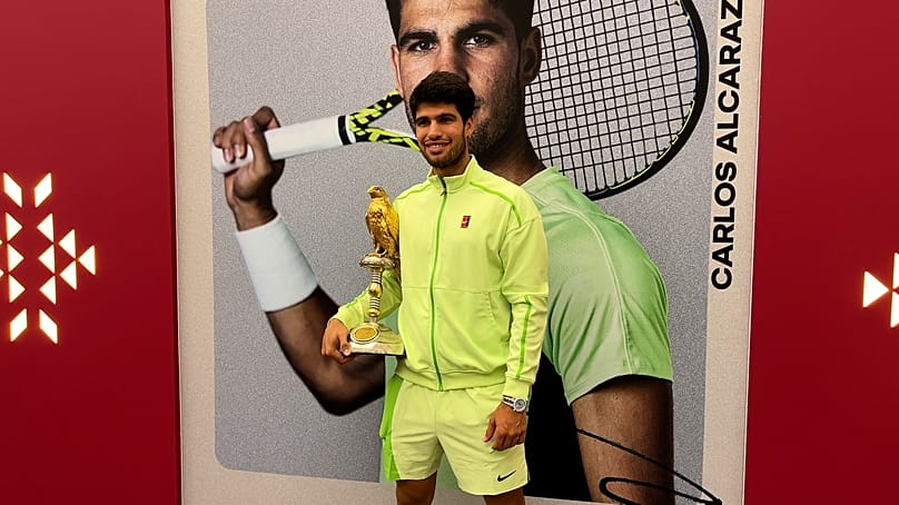 Carlos Alcaraz después de ganar el 2026 Qatar Open