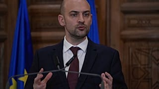  وزير الخارجية الفرنسي جان نويل بارو يتحدث خلال مؤتمر صحفي في بيروت، لبنان، يوم الجمعة 6 فبراير 2026. 