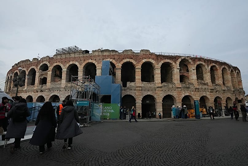Arena di Verona per la cerimonia finale delle Olimpiadi Milano - Cortina 2026