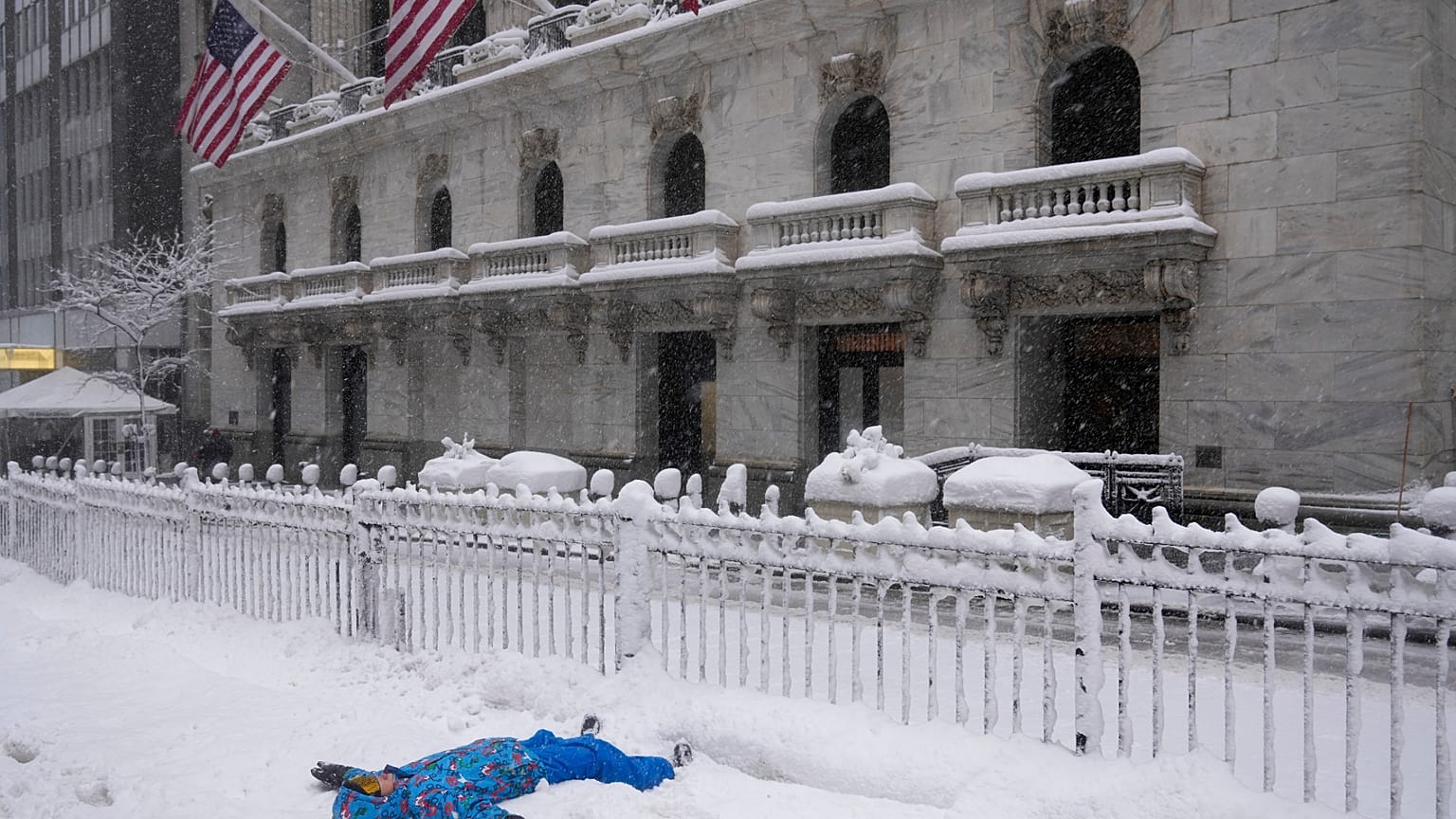 Tormenta de nieve en Nueva York.