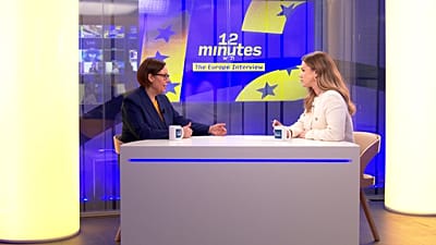 Sweden’s Minister for Foreign Affairs Maria Malmer Stenergard during an interview with Euronews in Brussels, 23 February 2026.