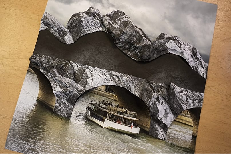 In the studio: A photomontage show the 'Pont Neuf Cavern' project by French artist JR, 17 Feb 2026  