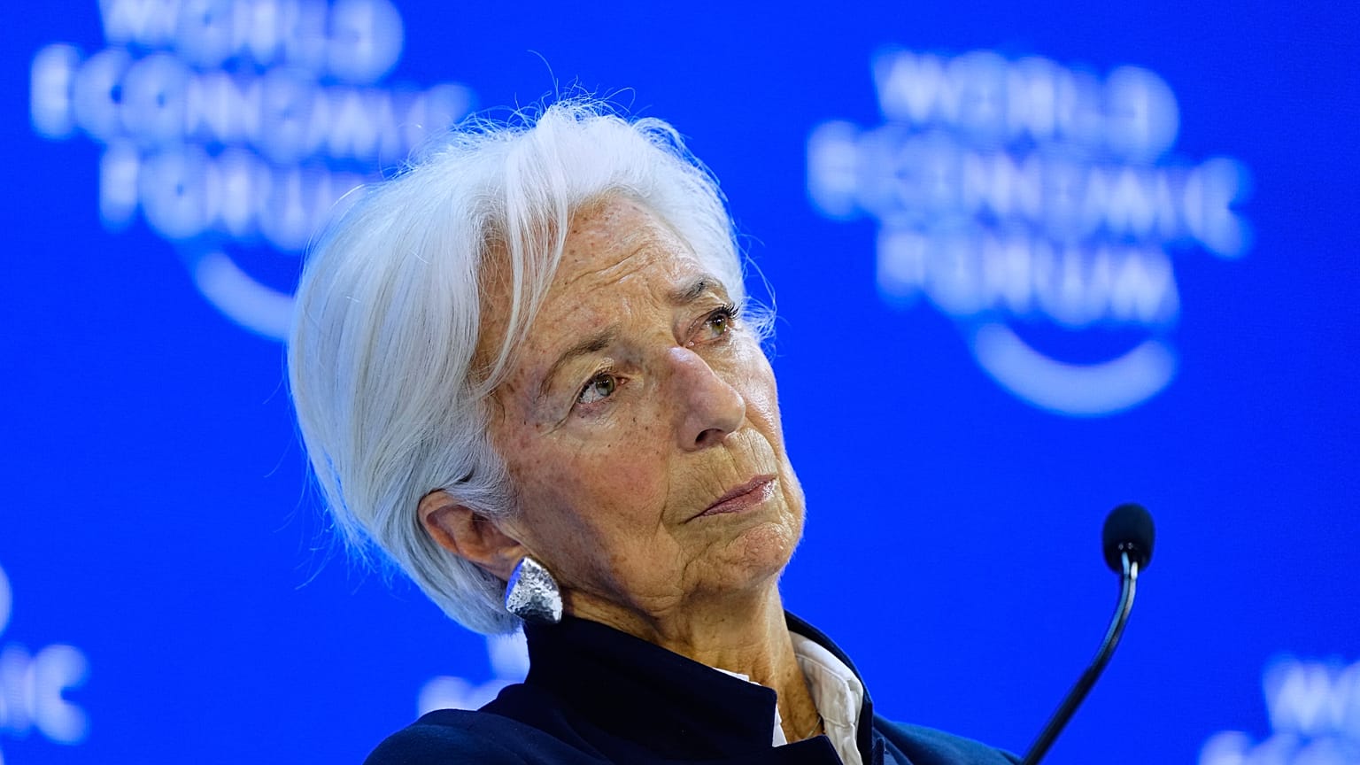 EZB-Präsidentin Christine Lagarde nimmt am Weltwirtschaftsforum in Davos in der Schweiz teil, am 23. Januar 2026.