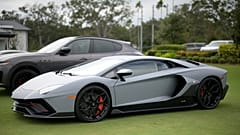ARCHIV: Ein Lamborghini-Sportwagen steht auf der Driving Range während der Schlussrunde der LPGA Pelican Women’s Championship im Pelican Golf Club am 13. November 2025.