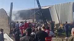 Imagem de um vídeo transmitido pelos meios de comunicação social iranianos que mostra o local da queda do helicóptero, terça-feira, 24 de fevereiro de 2026