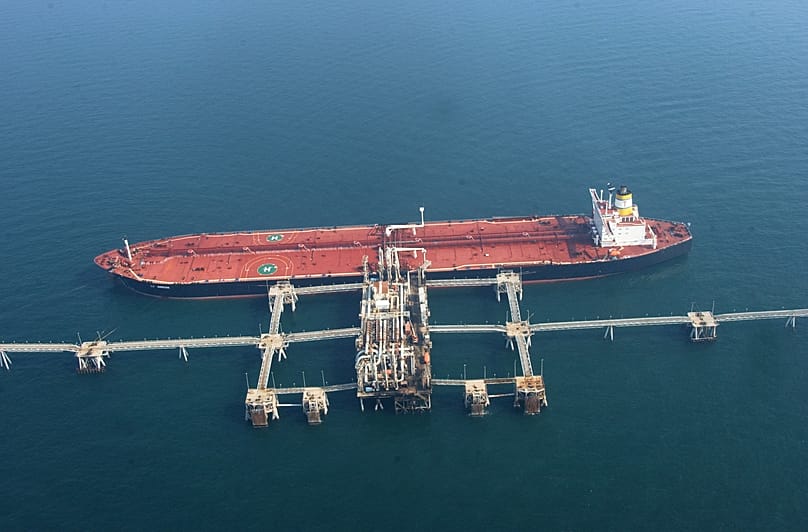 View of the Khor Al Amyau port in Iraq, near the disputed northern Gulf waters.