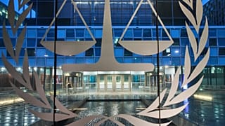 An exterior view of the International Criminal Court