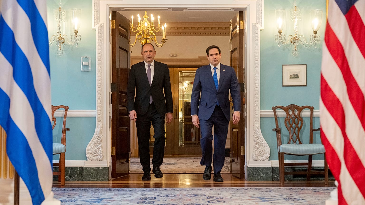 Γ. Γεραπετρίτης και Μ. Ρούμπιο στην προηγούμενη συνάντηση τους στο Λευκό Οίκο