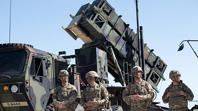 ARCHIV – Patriot-Luftabwehrsystem während der NATO-Übung „Tobruq Legacy“, Šiauliai, Litauen, 2017.