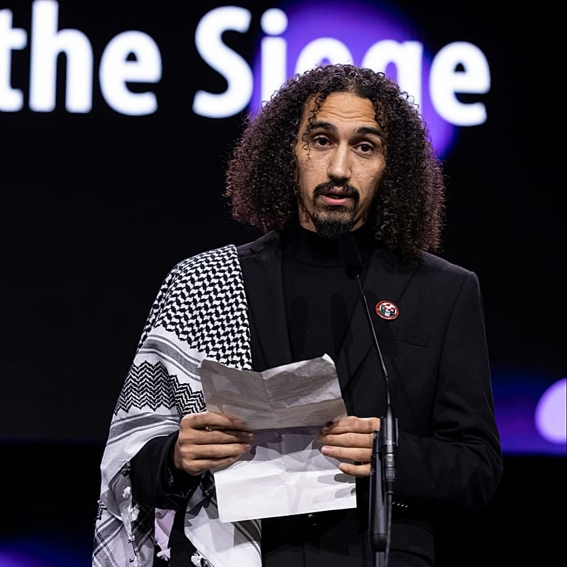 Palestinian director Abdallah Al-Khatib, whose film Chronicles From The Siege won the main prize in the Perspectives segment