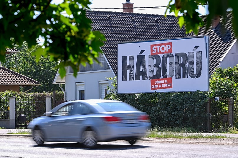 Egy kormánypárti plakát a 2024-es európai parlamenti választások kampányából