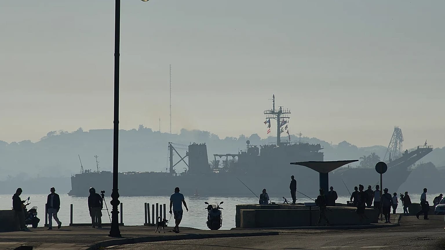 The Mexican Navy ship Papaloapan arrives, carrying aid according to the Mexican government, at Havana Bay, Cuba, Thursday, Feb. 12, 2026