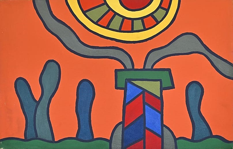 Χωρίς τίτλο, 1970 45 Χ 71 εκ., λάδι σε καμβά 