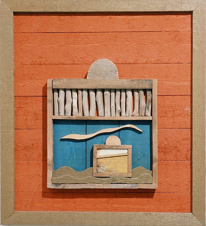 Χωρίς τίτλο, 1977 84 x 75 x 6 εκ., ξύλο, λάδι, ξύλα από παραλία