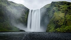Skógafoss in Iceland – somewhere you can visit on a stopover with Icelandair