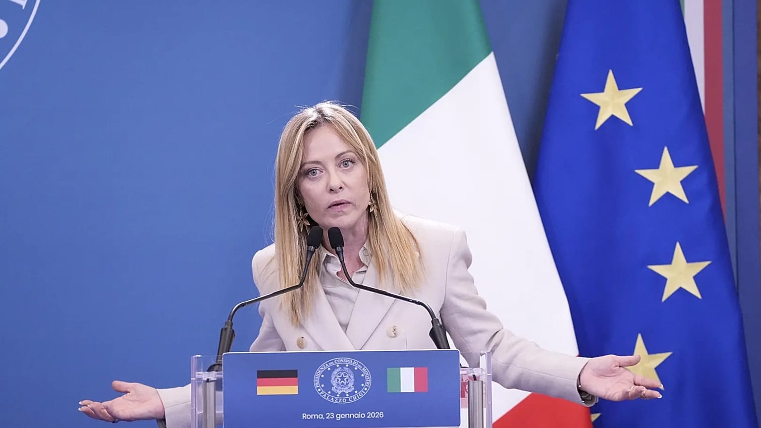 Giorgia Meloni olasz miniszterelnök