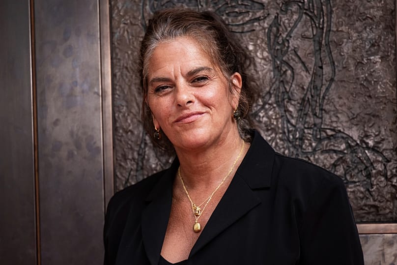 Tracey Emin poses for photographers upon arrival at the National Portrait Gallery Re-Opening on Tuesday, June 20, 2023 in London.
