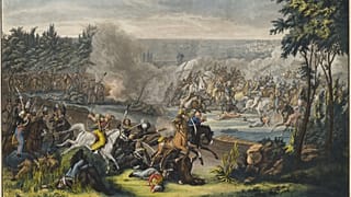 Johann Lorenz II Rugendas (1775-1826) (σχεδιαστής) Σκηνή από την πολιορκία του Μεσολογγίου, Μάιος 1825 Επιχρωματισμένη ακουατίντα Μουσείο Μπενάκη ΓΕ_26348