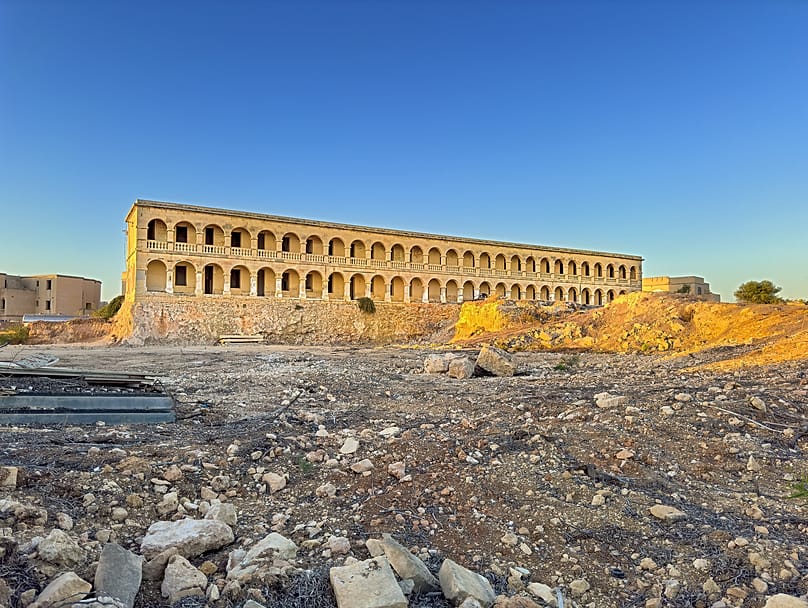 The British Barracks at Fort Chambray in Gozo are the only surviving example of British military housing on the Maltese island. 