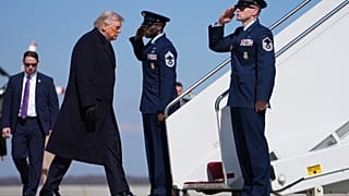 President Donald Trump boards Air Force One at Joint Base Andrews, Md., Friday, Feb. 27, 2026, en route Corpus Christi, Texas.