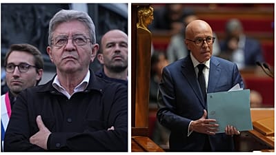 Jean-Luc Mélenchon et Éric Ciotti (collage)