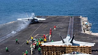 Porte-avions USS Abraham Lincoln, le 28 février 2026 (U.S. Navy via AP)