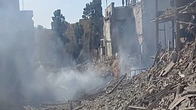 Iran state TV shows destruction at strike site