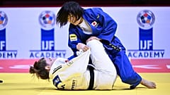 En -63 kg, la japonesa TANIOKA Narumi demostró su dominio al superar a la experimentada Catherine BEAUCHEMIN-PINARD.