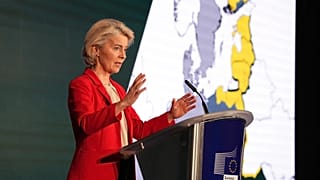 European Commission President Ursula von der Leyen speaks at EU headquarters in Brussels, 26 February, 2026