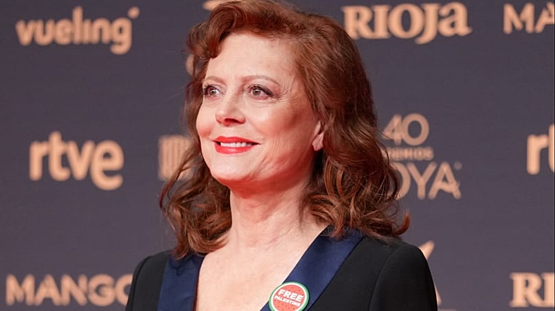 Susan Sarandon en la alfombra roja. Recibió el Goya Internacional 2026, 28 de febrero de 2026