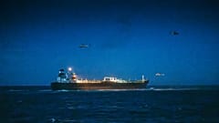 Der Öltank wurde über Nacht in der Nähe der belgischen Küste beschlagnahmt 