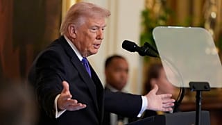 US President Donald Trump speaking before participating in a Medal of Honor ceremony in the East Room of the White House in Washington, 2 March 2026
