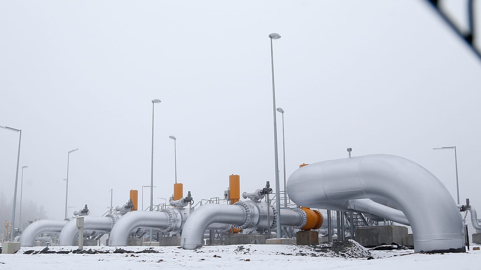 FILE - The natural gas pipe line station in the village of Primda, western Czech Republic, on Jan. 14, 2013.