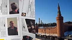 Eine Collage aus einem Dokument in den Akten und dem Kreml. @Jon Elswick, @Alexander Zemlianichenko.