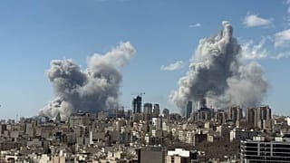 انفجارهای ناشی از حملات هوایی به تهران