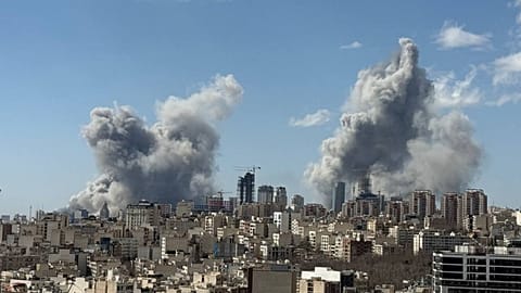 انفجارهای ناشی از حملات هوایی به تهران