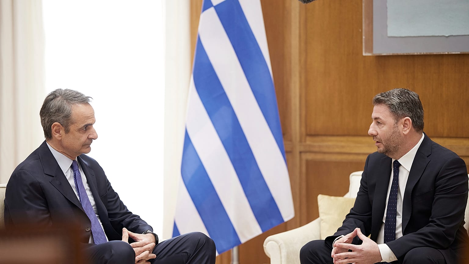 Κυριάκος Μητσοτάκης και Νίκος Ανδρουλάκης