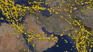 Airspace closures across the Middle East