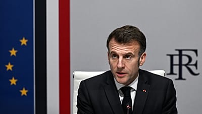 Emmanuel Macron à l'Élysée le 28 février 2026.