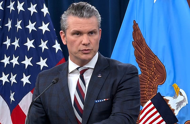 US Defense Secretary Pete Hegseth speaks during a press briefing at the Pentagon, 4 March, 2026