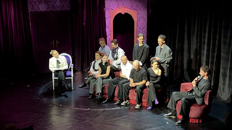 Aktorzy oraz choreograf tanecznego spektaklu "Portret Doriana Greya" Teatru Roma w Warszawie, 4.03.2026