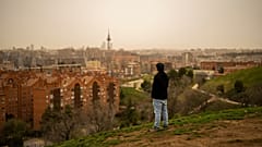 Der Park Cerro del Tio Pio in Madrid, Spanien, am Mittwoch, 16. März 2022.