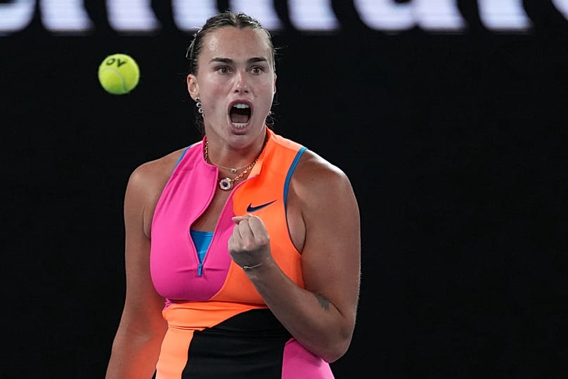 Arina Szabalenka az idei Australian Open döntőjében, Melbourne-ben 2026. január 31-én
