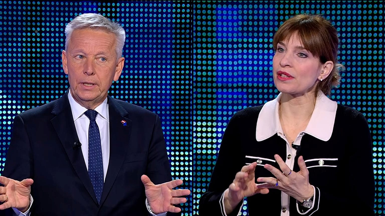 MEPs Reinhold Lopatka (EPP) and Hana Jalloul (S&D) in The Ring