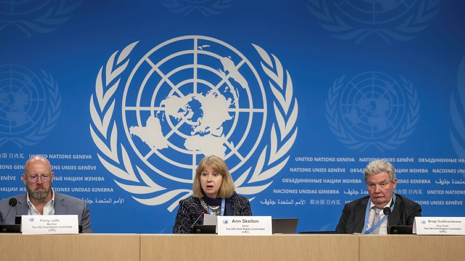  مؤتمر صحفي عُقد في المقر الأوروبي للأمم المتحدة في جنيف، سويسرا، يوم الخميس 8 فبراير/شباط 2024.