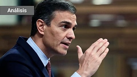 El presidente del Gobierno español, Pedro Sánchez, interviene en el Congreso 
