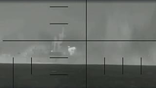 video shows US torpedo attack on Iranian ship