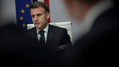 Emmanuel Macron at the Élysée Palace, 1 March 2026.