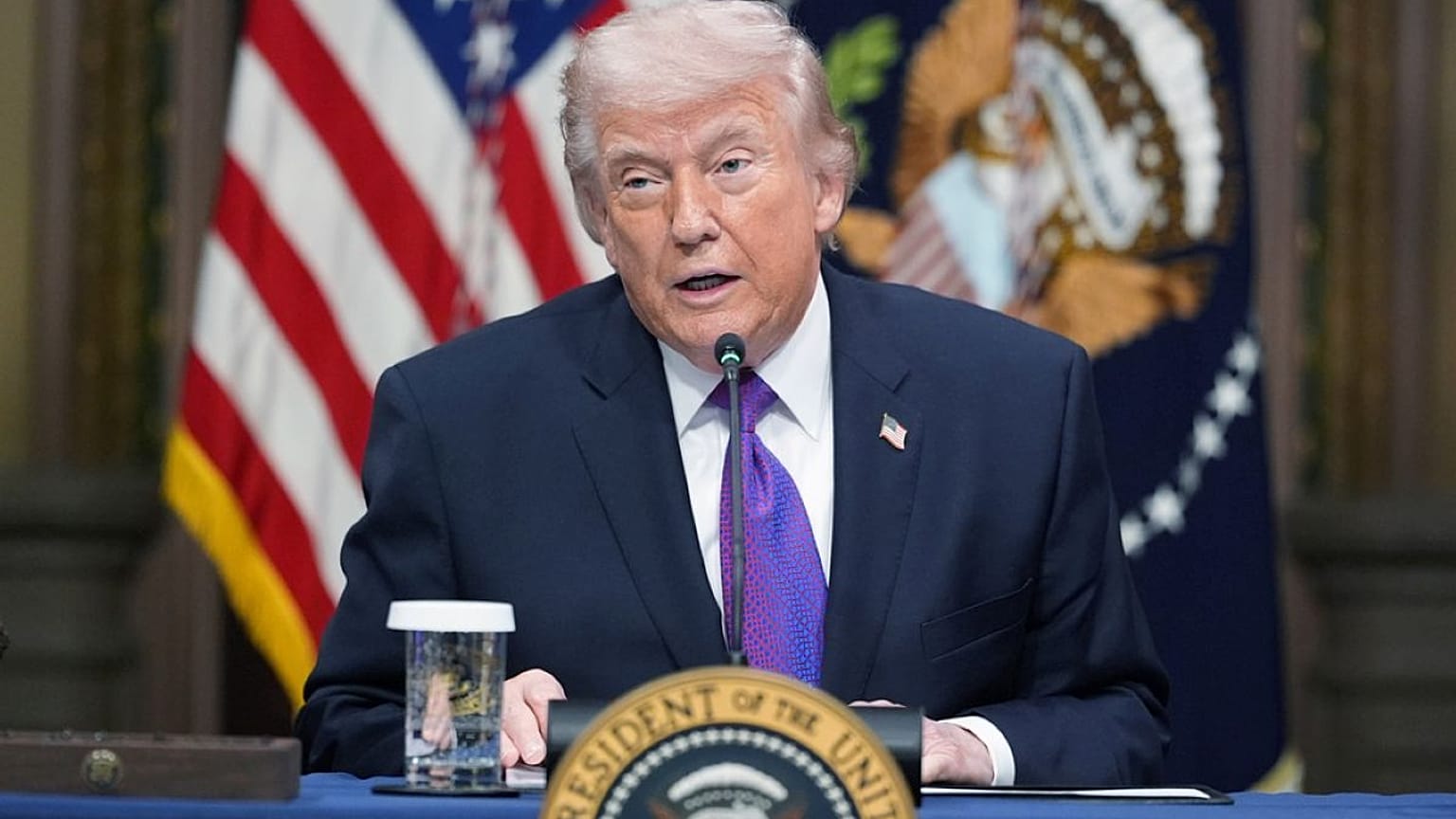 ألقى الرئيس دونالد ترامب كلمةً خلال فعاليةٍ حول تعهد حماية دافعي الضرائب، يوم الأربعاء 4 مارس/آذار 2026، في واشنطن.