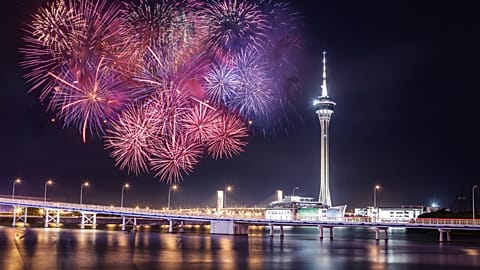 Fireworks over Macao